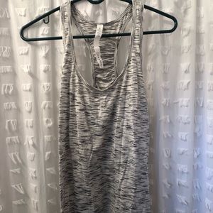 Black and white lululemon tank top